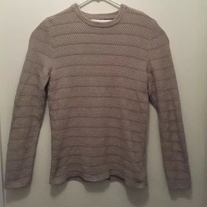Zara Man Crew Neck Long Sleeve Tan Sweater